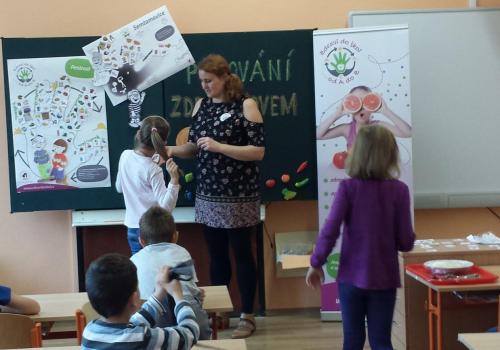 Cesta Zdravíkovem - třída 1.A -  Projektový den 14.10.2016